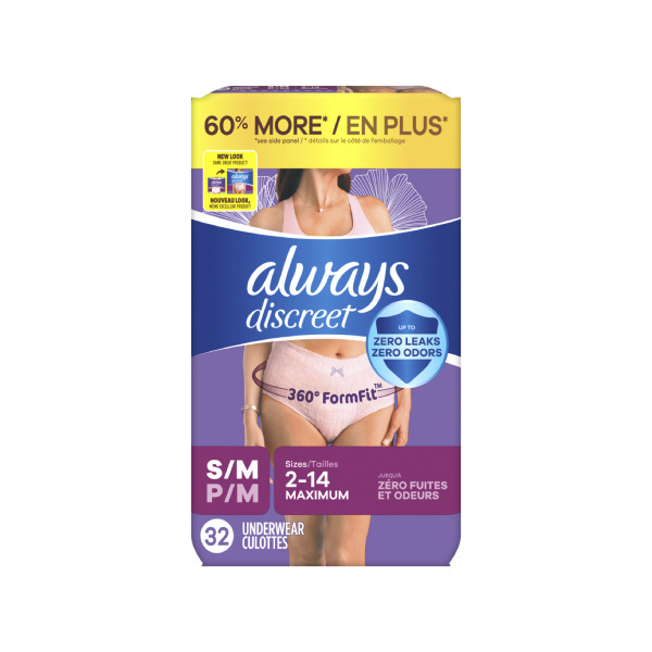 Always Discreet Maximum Underwear, Small/Medium - 64/case (AWSUM Health & Beauty Health Care Incontinence Aids) photo