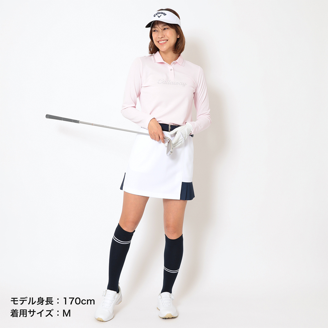 ポリエステルカノコ長袖ポロシャツ (WOMENS)