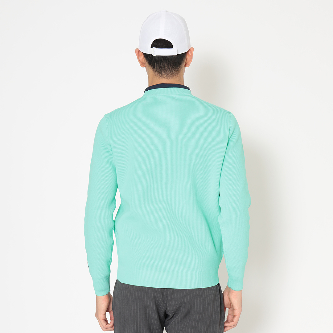 クルーネック畦編みニット (MENS)