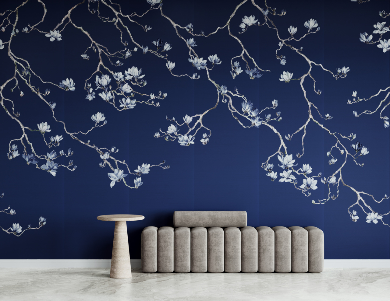 Blossom in Porcelain Blue on Manila Hemp | Phillip Jeffries