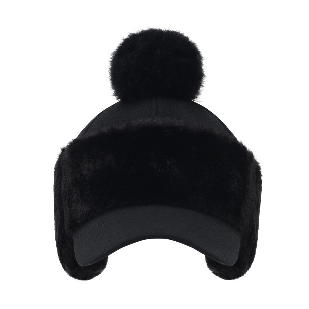 여성 니트워머 세트 방울 볼캡