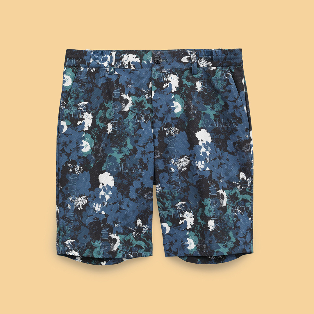 8WAYストレッチフラワープリントショートパンツ (MENS)