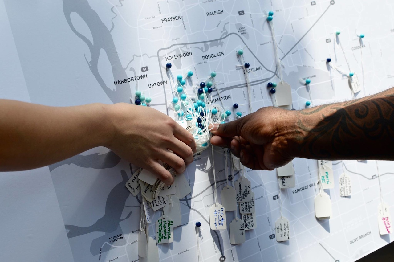 At the recent Memphis Makers Fair at Memphis City Hall, participating makers added their name and location to a city map to show the power of the local maker movement. At the recent Memphis Makers Fair at Memphis City Hall, participating makers added their name and location to a city map to show the power of the local maker movement.