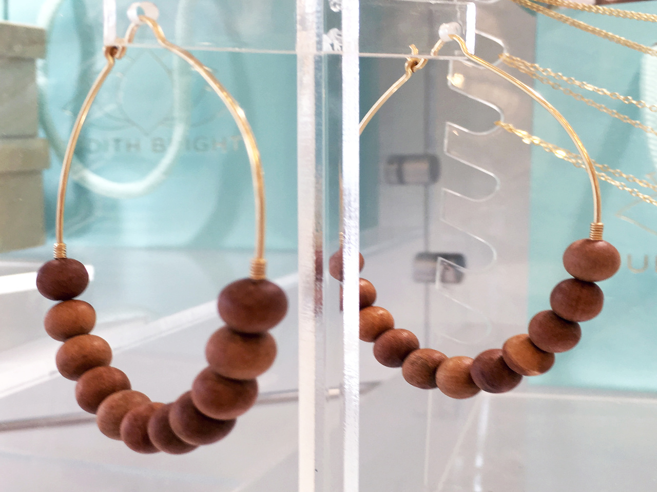 From Judith Bright: Sandalwood earrings, $98 From Judith Bright: Sandalwood earrings, $98