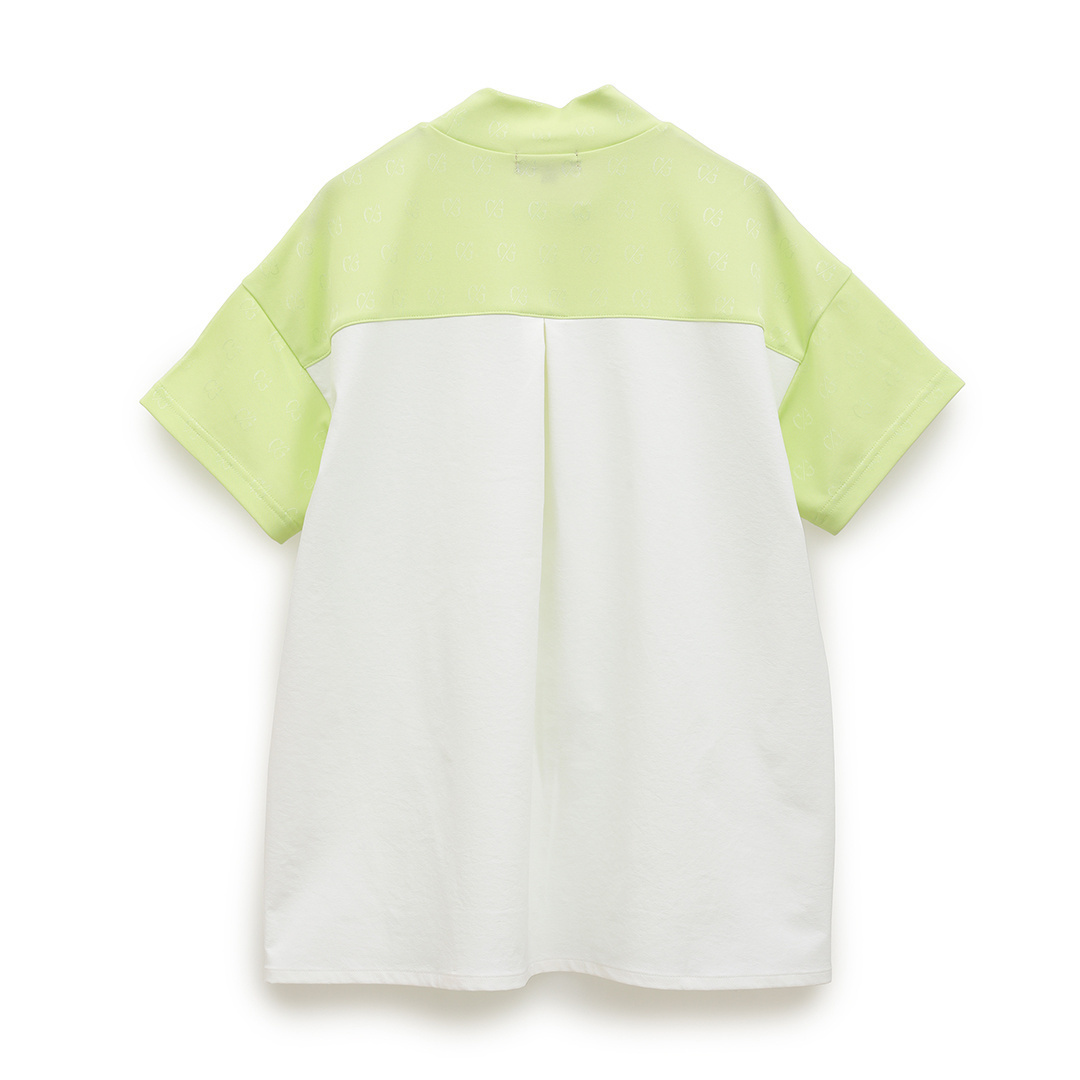 C/Gジャカードドッキングモックネックシャツ (WOMENS)