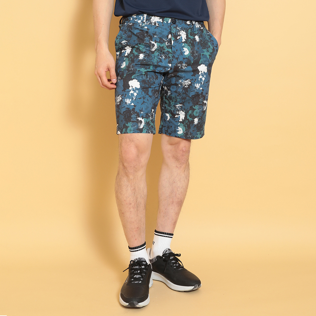 8WAYストレッチフラワープリントショートパンツ (MENS)