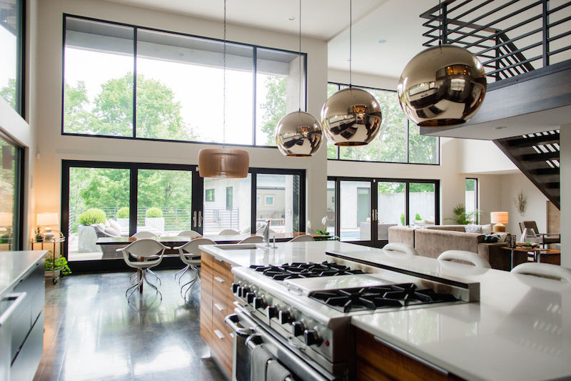 view outside from kitchen From a Fallaway Lot to a Dream House