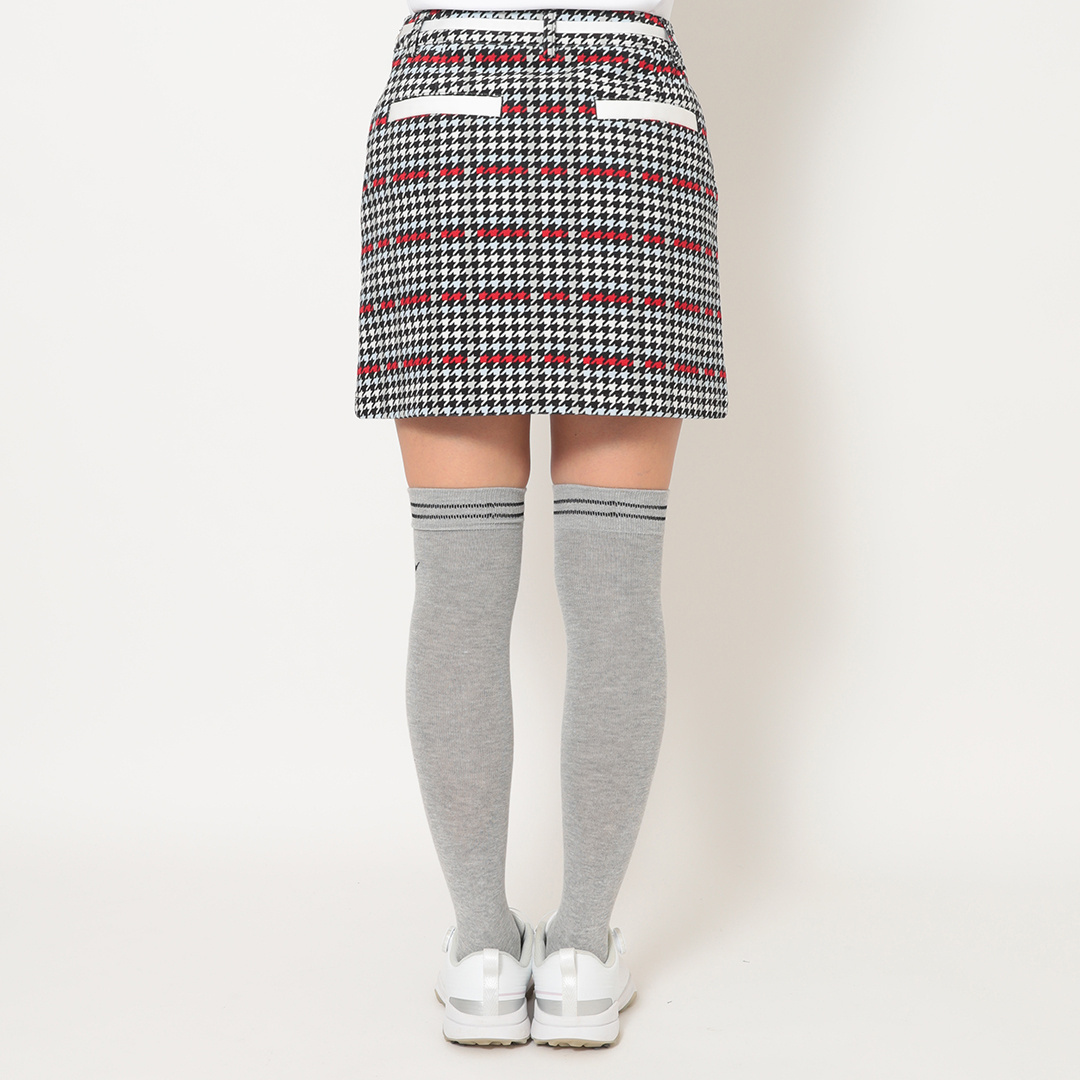 8WAYストレッチ千鳥プリントスカート (WOMENS)