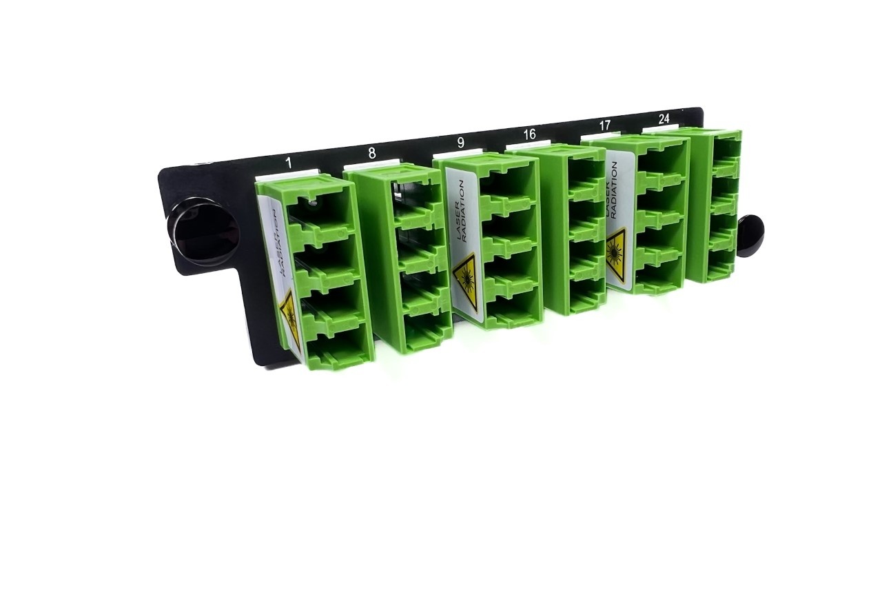 Green 24 port Infinium HDFP Fiber Adapter Panel, LC