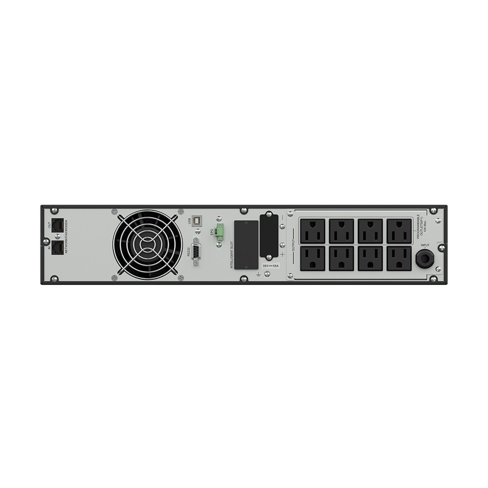 UPS, Online, LCD, 1500VA, 120V, 2U, (8) 5-15R, 5-15P Cord