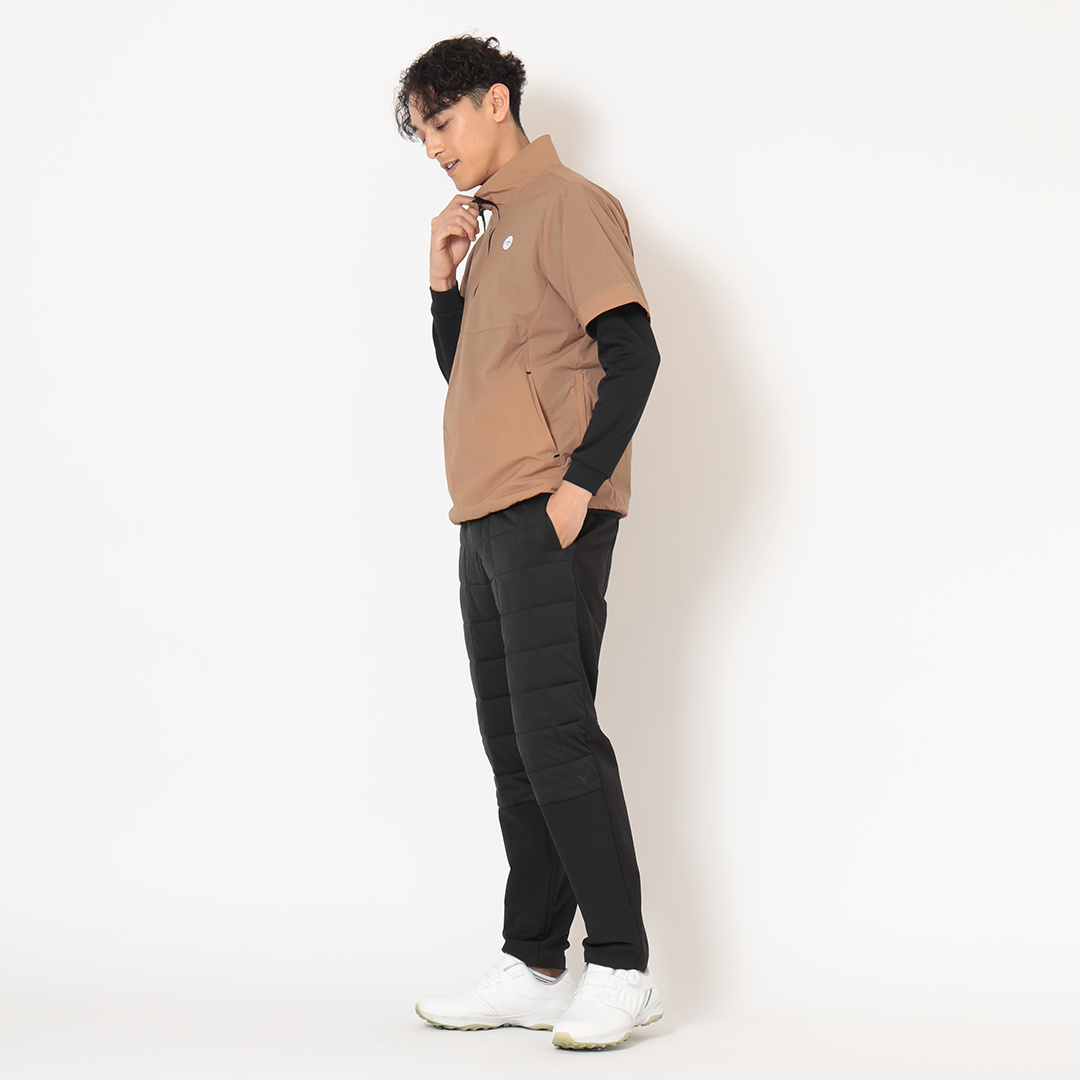 ストレッチ撥水ナイロンふんわり裏地2WAY長袖ブルゾン (MENS)