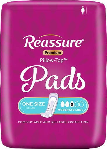 Reassure Premium Pillow-Top Moderate Long Pad, 54/bag (REPTPPT Health & Beauty Health Care Incontinence Aids) photo