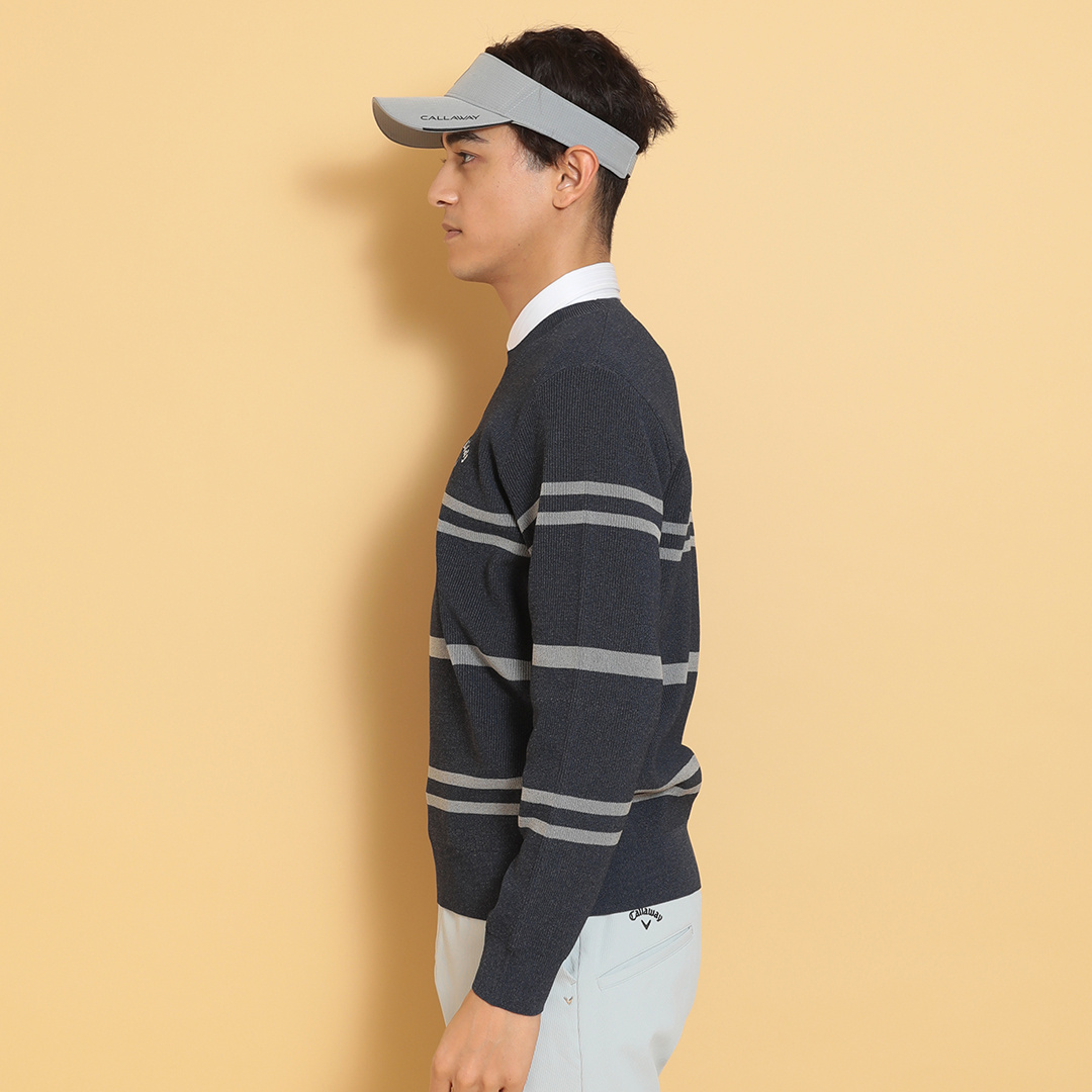 【新品】Callaway 片畦クルーネックニット 　LL 新品】Callaway 片畦クルーネックニット LL キャロウェイ