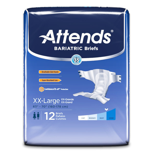 Attends Bariatric Brief, Ultimate, XX-Large - 24/case (ATDCHS Health & Beauty Health Care Incontinence Aids) photo