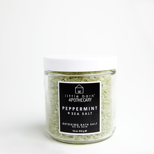 There's also a lavender soothing bath salt to try. Little Barn Apothecary bath salt StyleBlueprint Atlanta