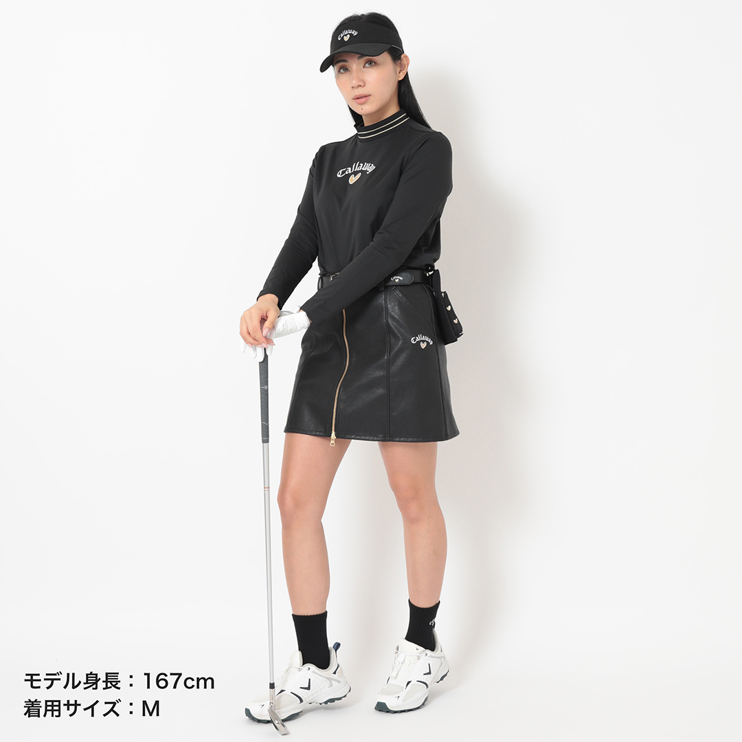 ラブキャロウェイフロントジップ合成皮革スカート (WOMENS)