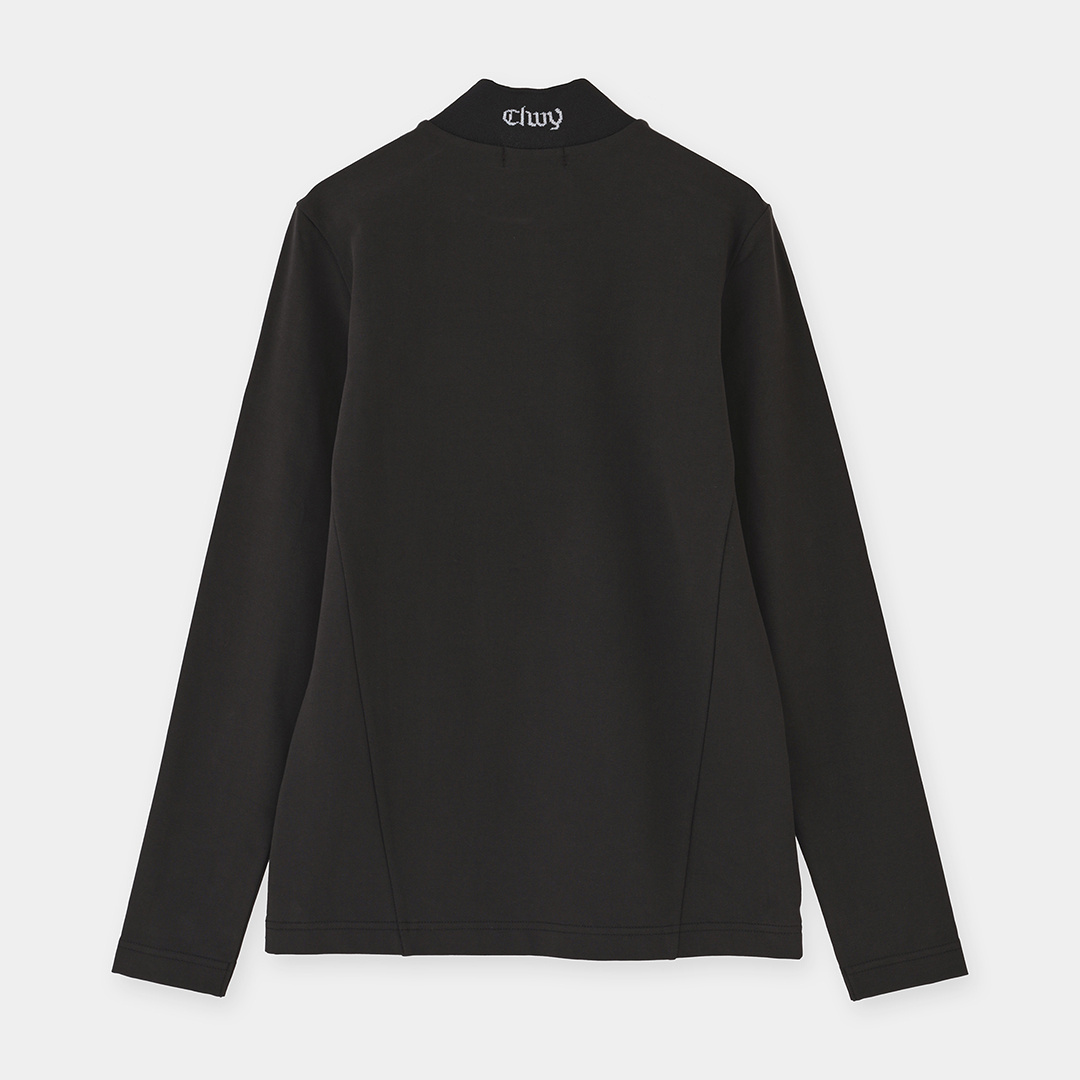 綿ベア天長袖モックネックシャツ (WOMENS)