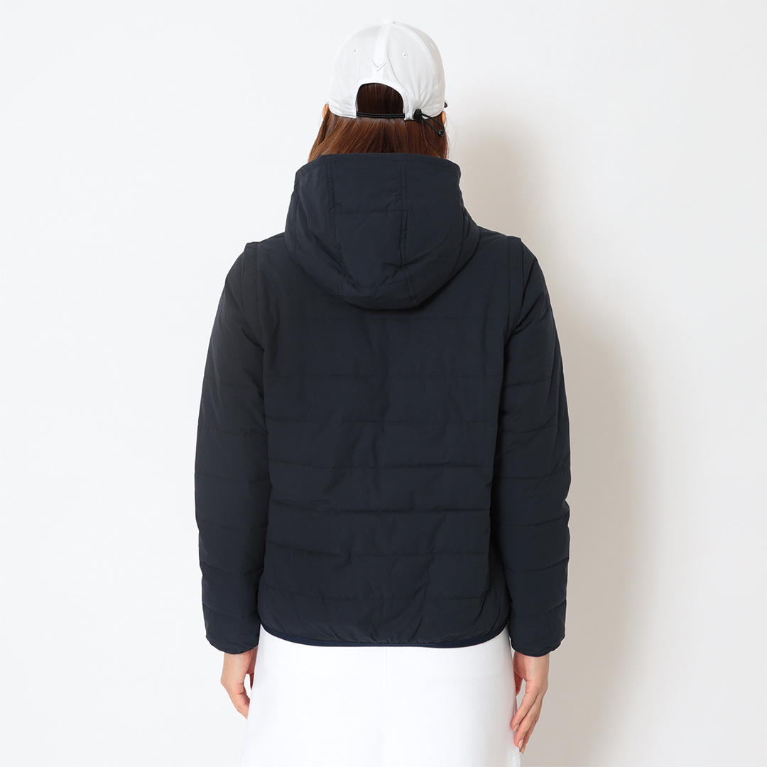 ポリエステルリップ2WAY撥水中綿ブルゾン (WOMENS)
