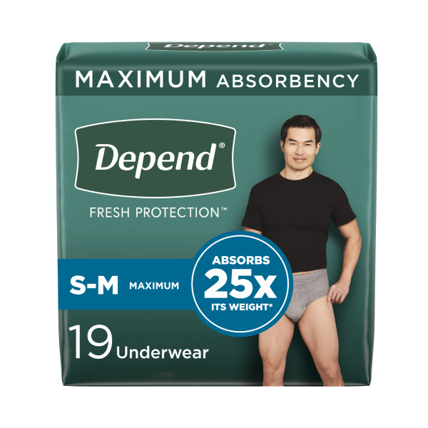 Depend Maximum Underwear for Men, Small/Medium (KC43616D Health & Beauty Health Care Incontinence Aids) photo