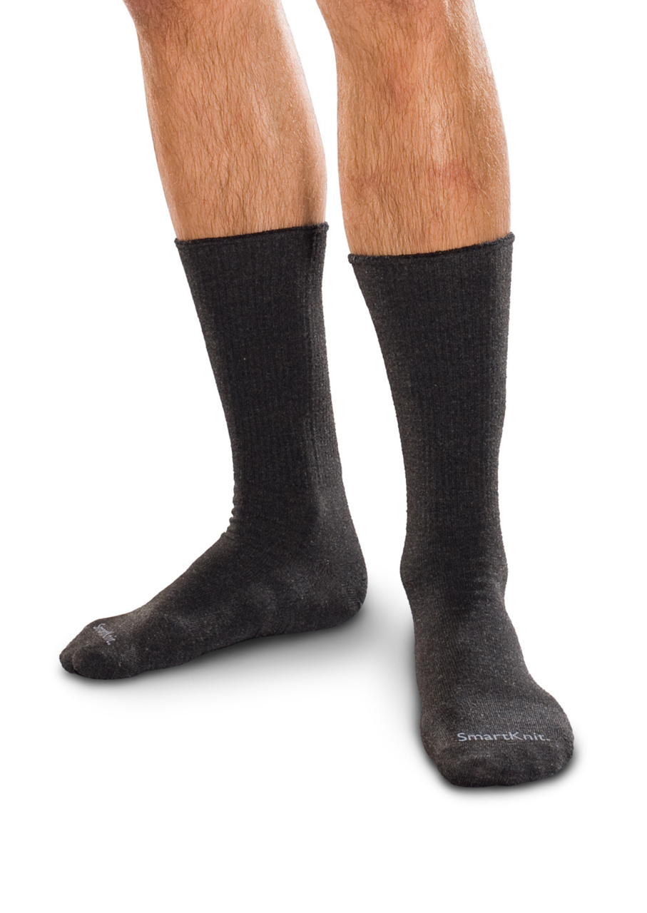 Smartknit Seamless Diabetic Socks, Black, Small, 2/pair (KRI71722) photo