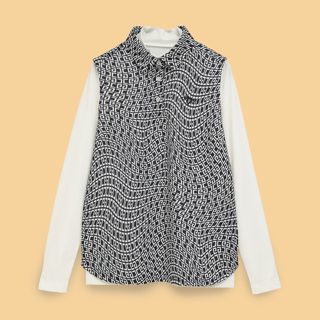 かざあなメッシュノースリーブセットシャツ (WOMENS)