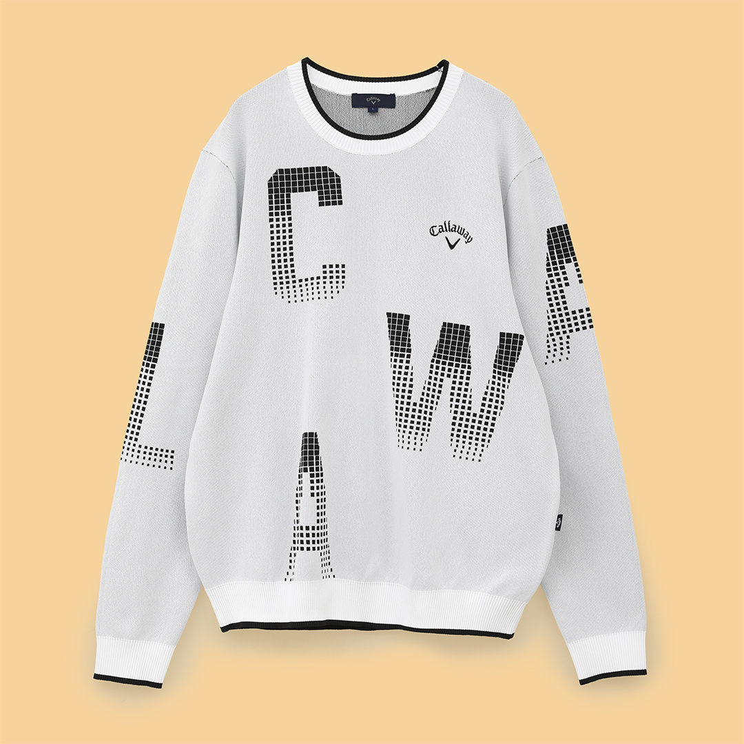 ロゴジャカードポリエステルニット (MENS)