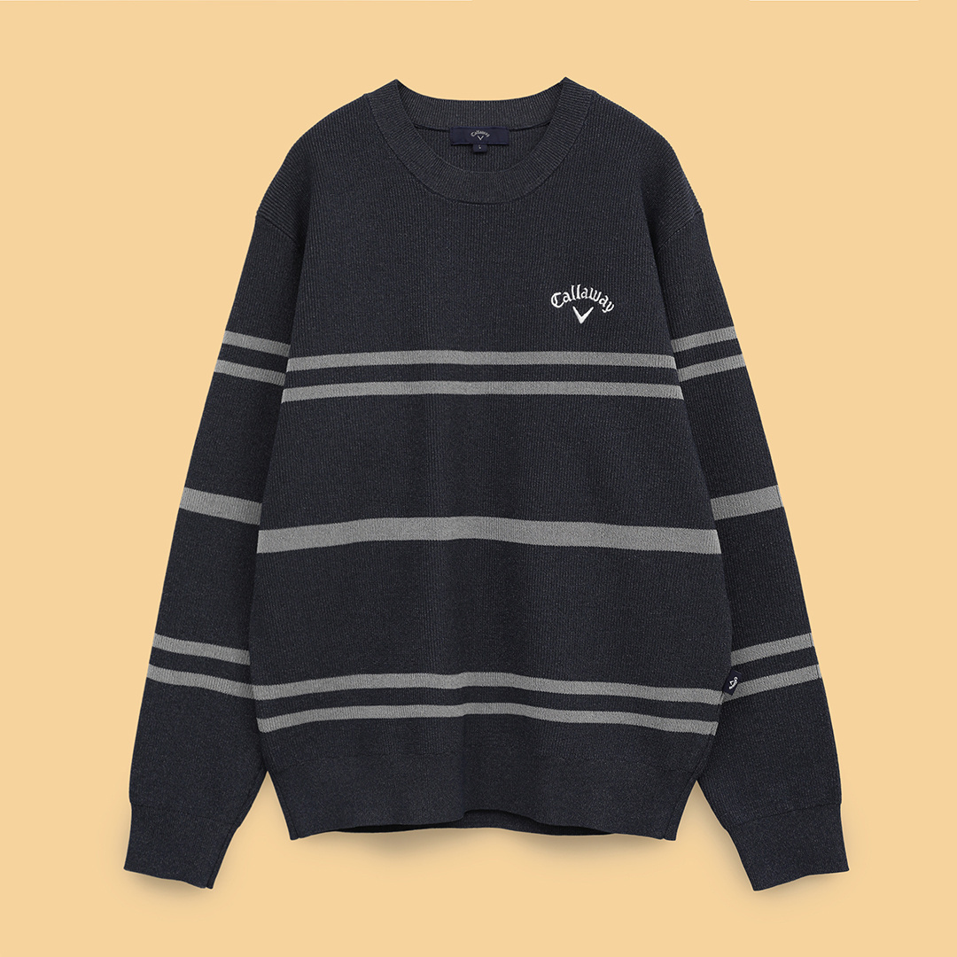 【新品】Callaway 片畦クルーネックニット 　LL 新品】Callaway 片畦クルーネックニット LL キャロウェイ