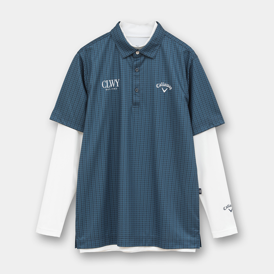 クールコア千鳥総柄半袖シャツインナーセット ※4Lサイズあり (MENS)