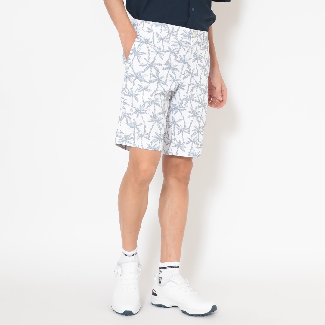 ストレッチドビーヤシの木総柄ショートパンツ (MENS)