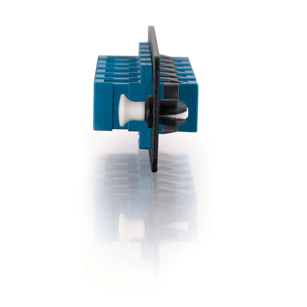 6-Strand, SC, Zirconia Insert, Single-Mode, Blue Adapter Panel