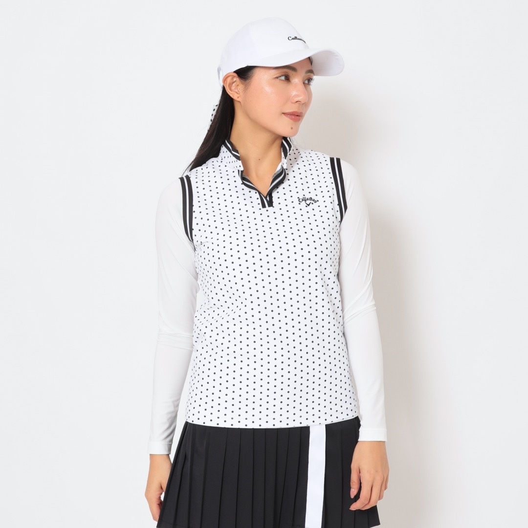 かざあなメッシュドットプリントセットシャツ (WOMENS)