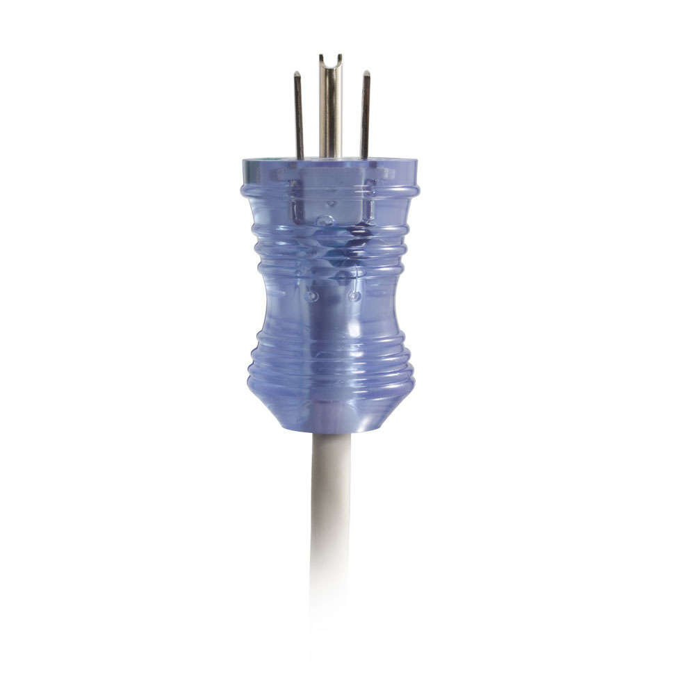 18 AWG Hospital Grade Power Cord (NEMA 5-15P to IEC320C13) - Gray with Clear Connectors (TAA)