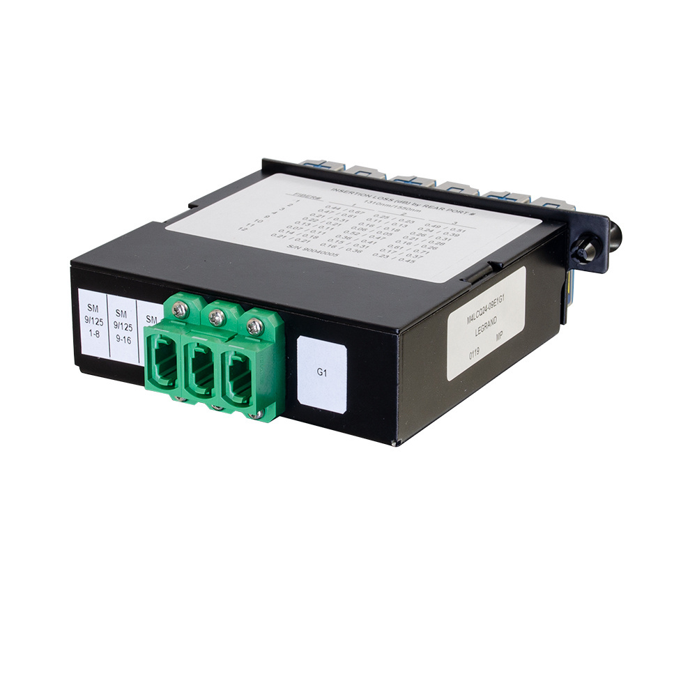 Blue Infinium fiber Cassette, 6 LC quad adapters