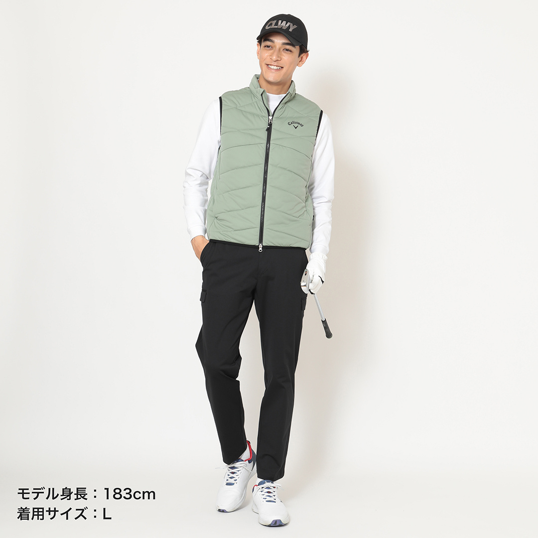 スターストレッチフルジップ中綿ベスト (MENS)