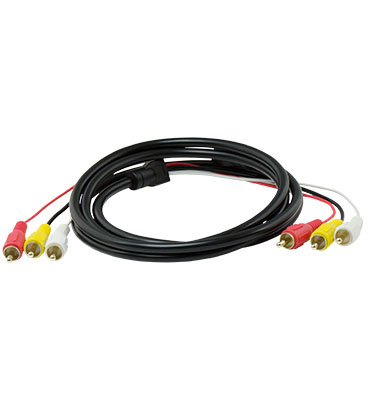 Composite Video L-R Audio Cable, 12 ft