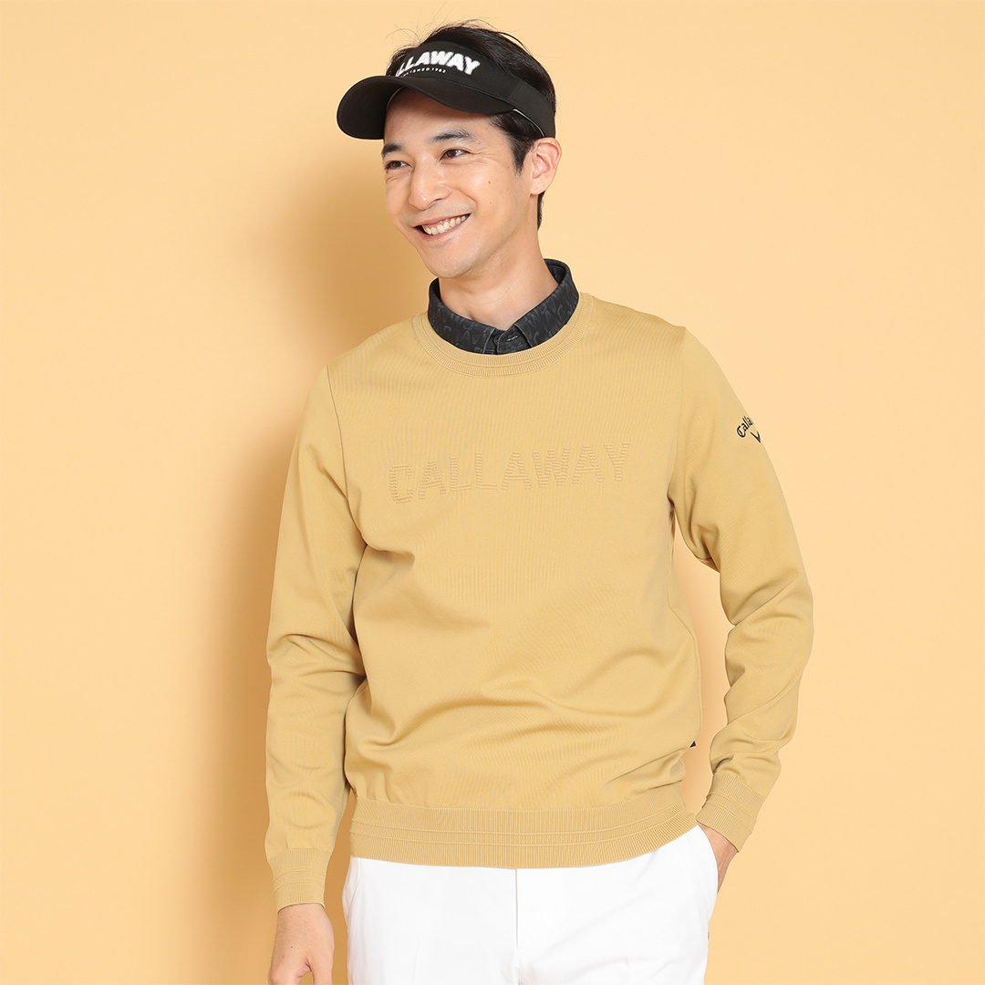 ピンタックロゴポリエステルニット (MENS)