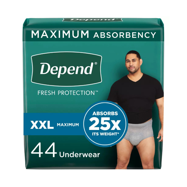 Depend Maximum Underwear for Men, XX-Large - 88/case (KC53305D Health & Beauty Health Care Incontinence Aids) photo