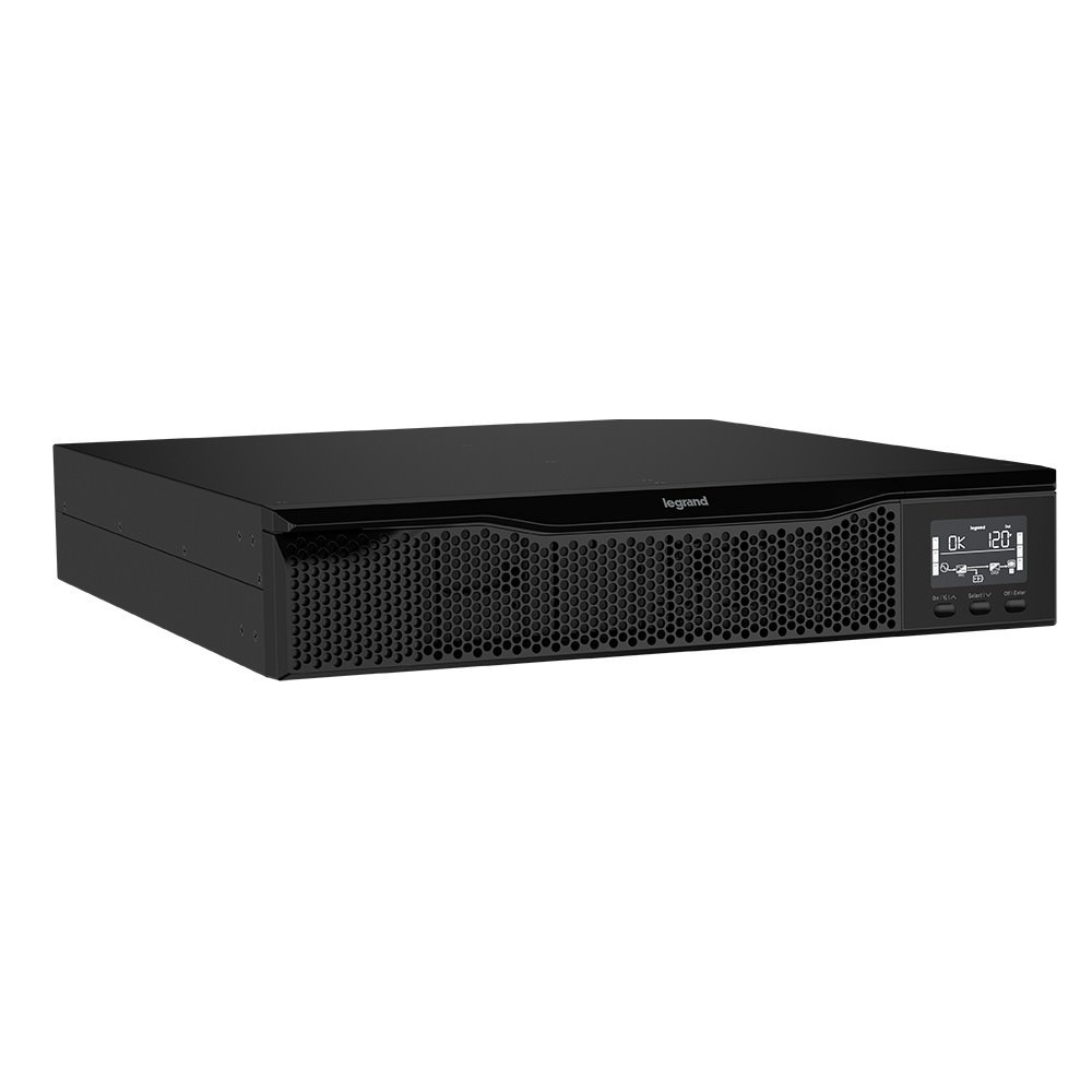 UPS, Online, LCD, 2000VA, 120V, 2U, (8) 5-20R, 5-20P Cord
