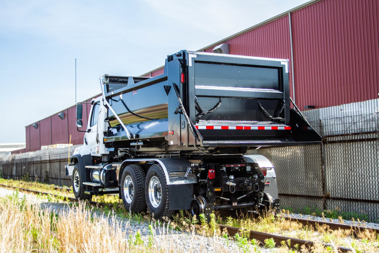Rear Rotary HiRail Dump Truck Rental Custom Truck One Source