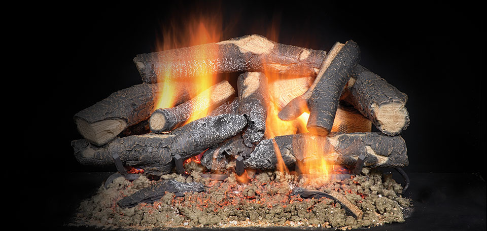 Fireside Supreme Oak See-Through Gas Log Set