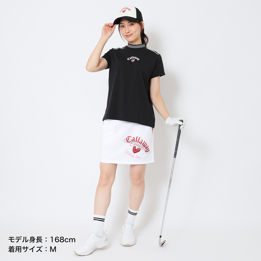 Callaway Golf キャロウェイ　モックネック　半袖シャツ オンライン限定】ラブキャロウェイ半袖モックネックシャツ (WOMENS)