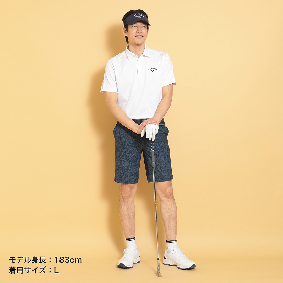 かざあなメッシュロゴプリントショートパンツ (MENS)
