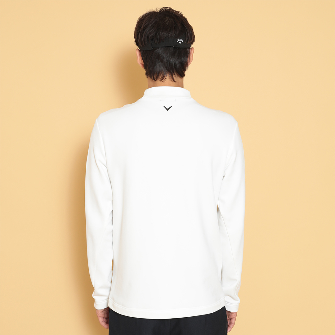 裏起毛ダブルニットモックネックシャツ ※4Lサイズあり (MENS)