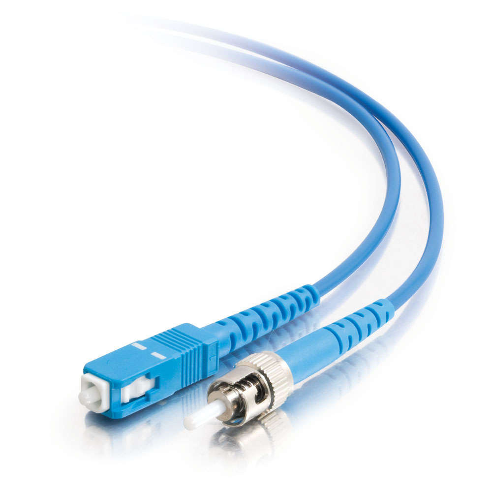 SC-ST 9/125 OS2 Simplex Single-Mode PVC Fiber Optic Cable - Blue