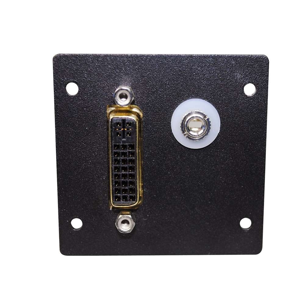 Wiremold Audio/Video Interface Plates (AVIP) DVI F/F Barrel with 3.5mm Stereo with Solder Tabs