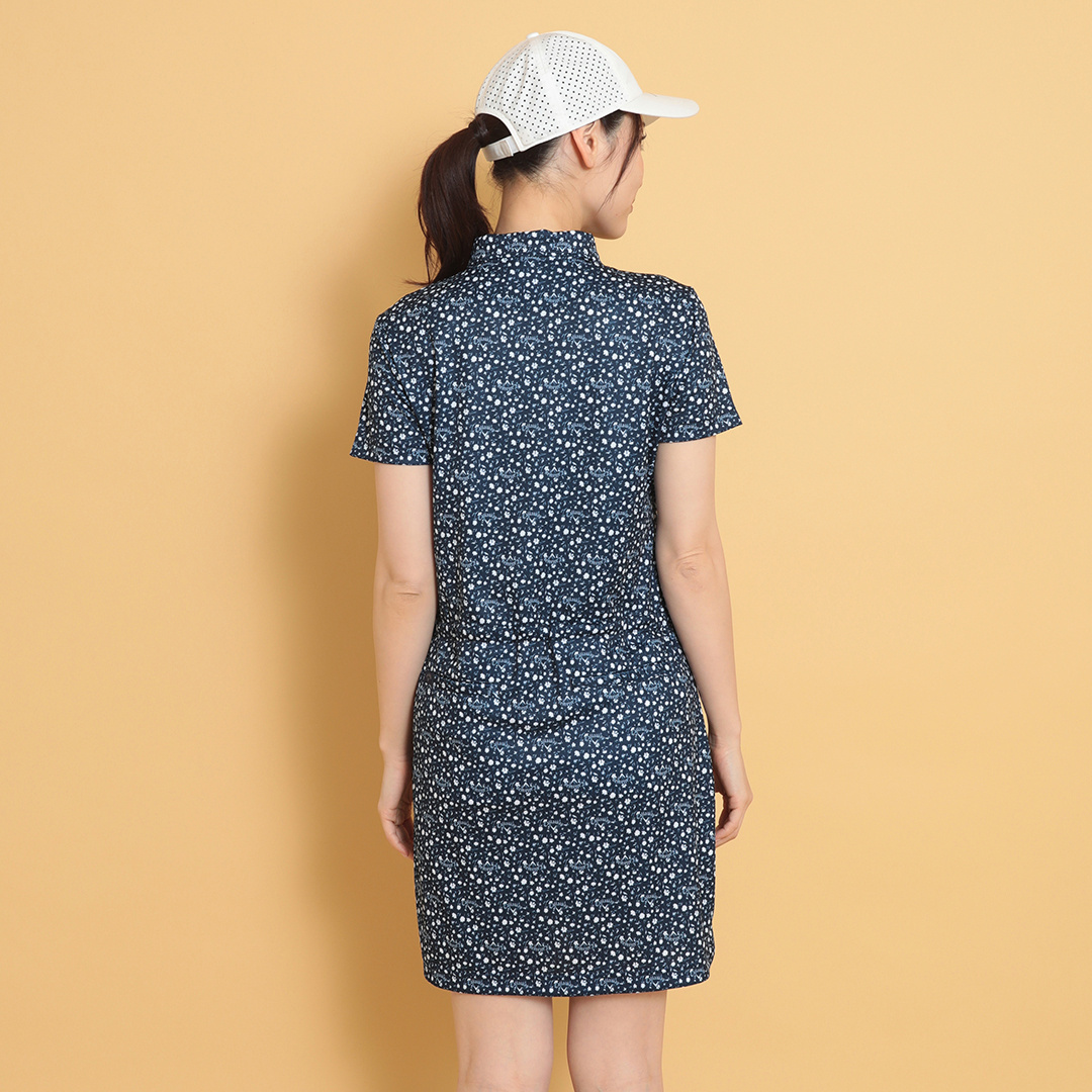 ポリエステルハニカム小花柄ワンピース (WOMENS)