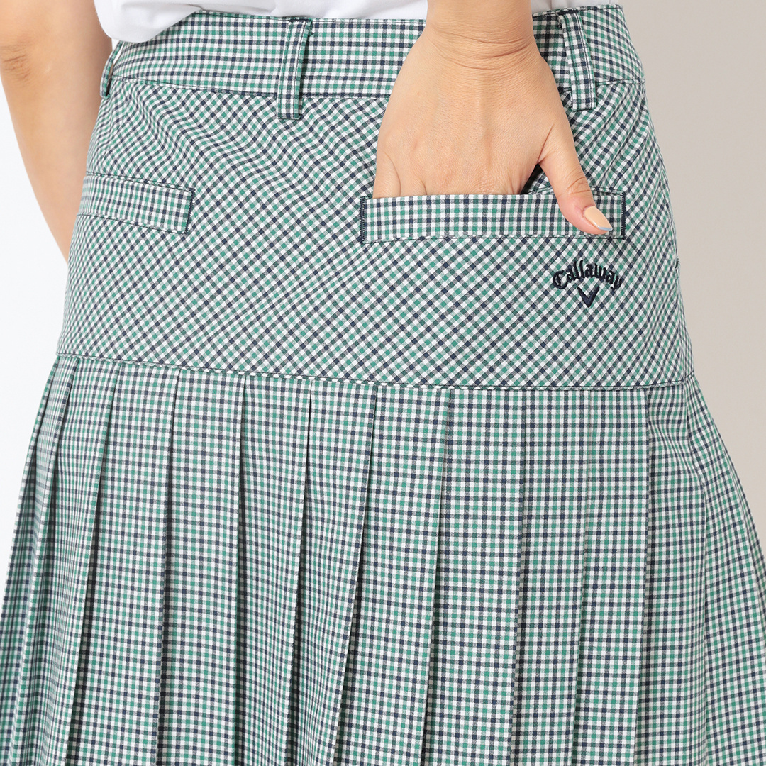 河本結プロ着用】チェックプリーツスカート (WOMENS)
