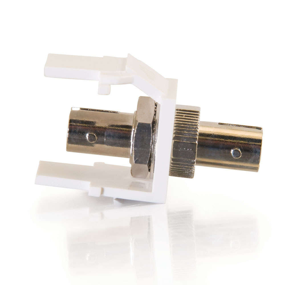 Snap-In ST Fiber Optic F/F Keystone Insert Module - Ivory