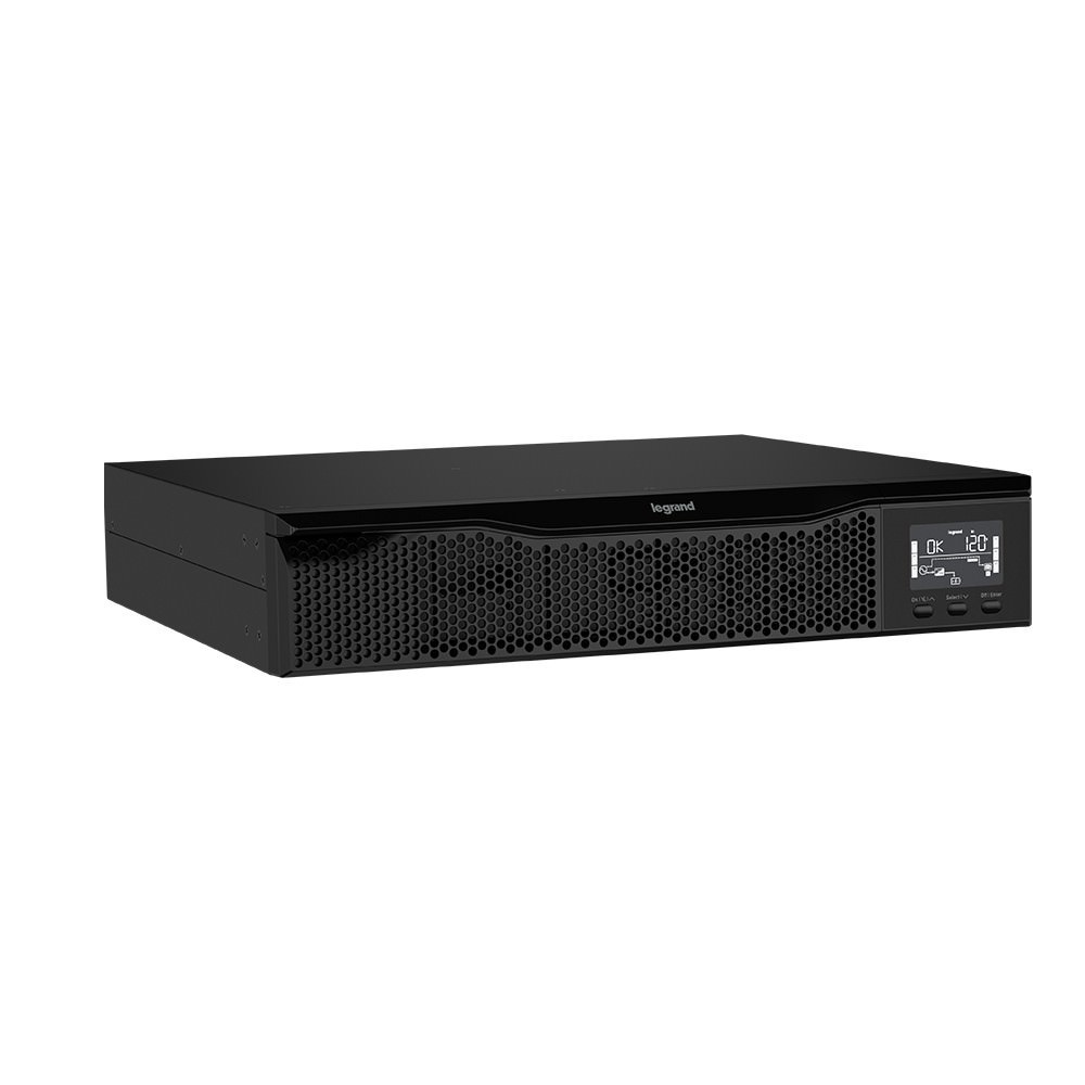 UPS, Line Interactive, LCD, 1100VA, 120V, 2U, (8) 5-15R, 5-15P Cord