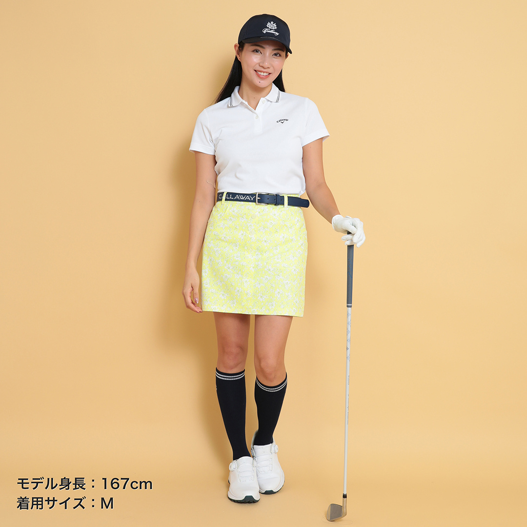 【新品】St Andrews フラワープリント ゴルフスカート　タグ付き 新品】St Andrews フラワープリント ゴルフスカート タグ付き